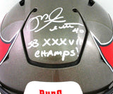 Mike Alstott Autographed Bucs Authentic SpeedFlex F/S Helmet SB- Beckett W*White