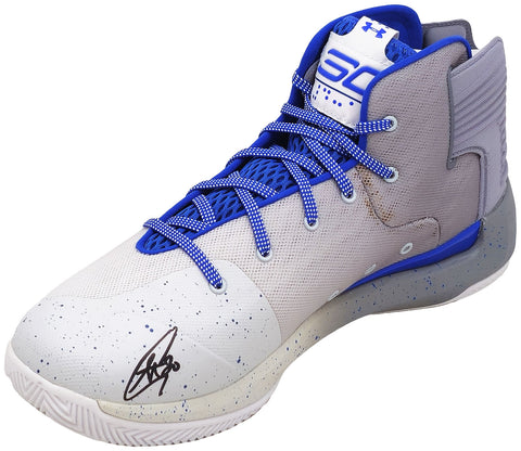 STEPHEN CURRY AUTOGRAPHED UNDER ARMOUR CURRY 3 SHOE WARRIORS SIZE 13 JSA 221514