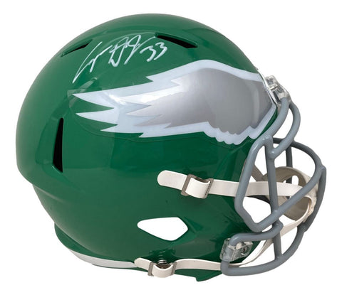 Cooper DeJean Signed Eagles Full Size Kelly Green Replica Speed Helmet Fanatics
