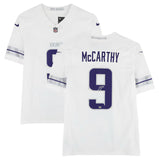 J.J. McCarthy Autographed Minnesota Vikings White Limited Jersey Fanatics