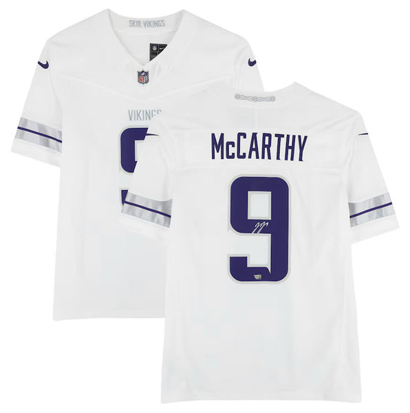 J.J. McCarthy Autographed Minnesota Vikings White Limited Jersey Fanatics