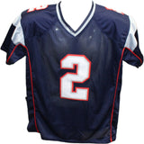 Doug Flutie Autographed/Signed Pro Style Jersey Blue Beckett 42554