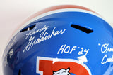 Randy Gradishar Autographed/4 Inscriptions Broncos "D" Full-Size Replica Helmet