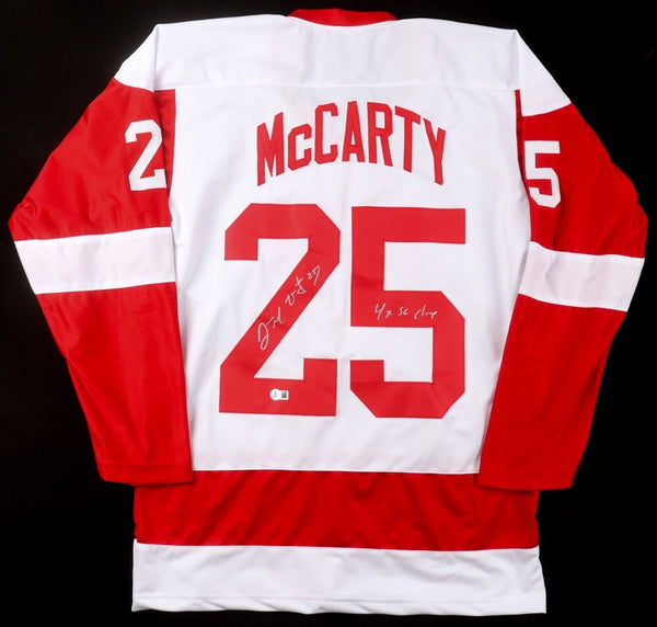 Darren McCarty Signed Detroit Red Wings Jersey Inscribed "4xS.C Champ" (Beckett)