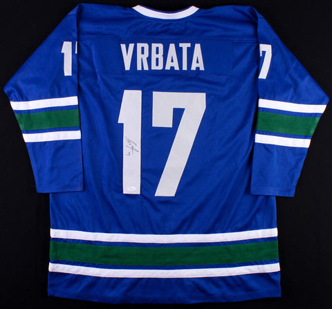 Radim Vrbata Signed Vancouver Canucks Blue Jersey (JSA COA)