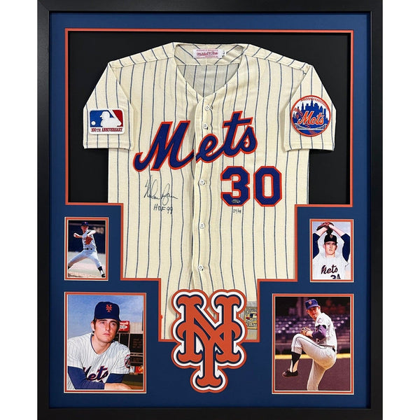 Nolan Ryan Autographed Signed Framed Upper Deck New York Mets Jersey