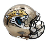 Travis Hunter Signed Jacksonville Jaguars Speed Replica Chrome NFL Helmet