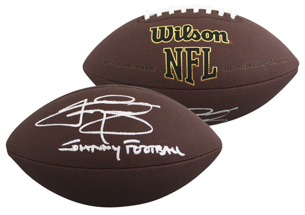 Texas A&M Johnny Manziel "Johnny Football" Signed Super Grip Football BAS Wit