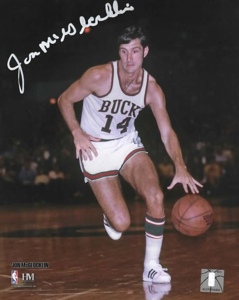 JON McGLOCKLIN - Milwaukee Bucks NBA Champ - Signed 8x10 Photo #7 AUTO