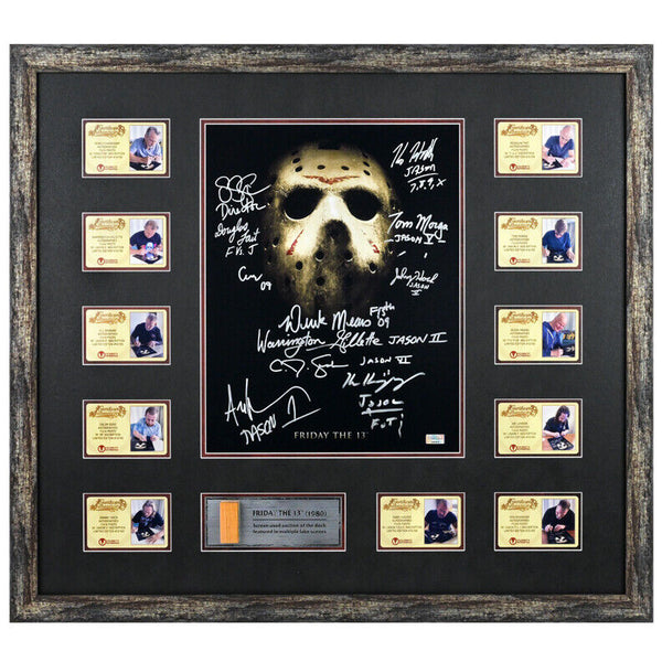 Kane Hodder +10 Jason Cast Autographed Friday the 13th 11x14 Framed Photo