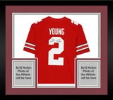 Framed Chase Young Ohio State Buckeyes Signed Scarlet Nike Game Jersey