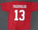 ALABAMA TUA TAGOVAILOA AUTOGRAPHED SIGNED FRAMED RED JERSEY BECKETT 162370