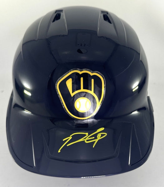 Brewers PRINCE FIELDER Signed Full Size Milwaukee Rawlings Blue Helmet AUTO JSA