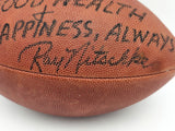 Ray Nitschke Autographed NFL Leather Game Football Packers To Chris Beckett