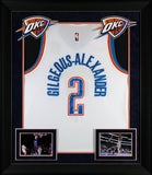Thunder Shai Gilgeous-Alexander Signed White Nike Swingman Framed Jersey JSA