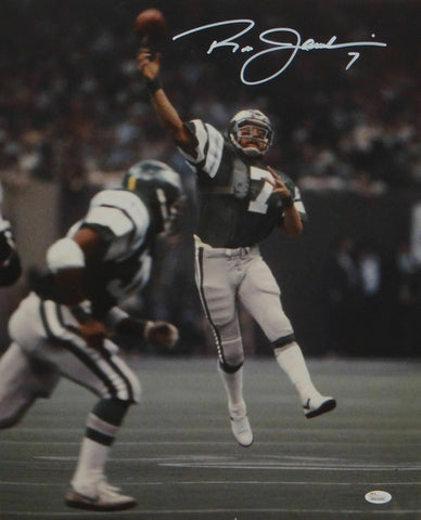 Ron Jaworski Autographed 16x20 Vertical Passing Photo- JSA W Authenticated