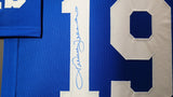 Indianapolis Colts Johnny Unitas Autographed Framed Blue Jersey Beckett #AB72734