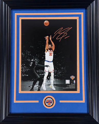 Karl Anthony Towns Signed 11x14 Framed Photo w/Coin Auto Fanatics COA NY Knicks