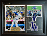 Shohei Ohtani LA Dodgers Framed Photo & Pin Collage with Laser Autograph 14x18