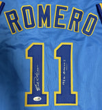 ED ROMERO Signed Custom Replica Blue Jersey AUTO - Milwaukee Brewers - JSA