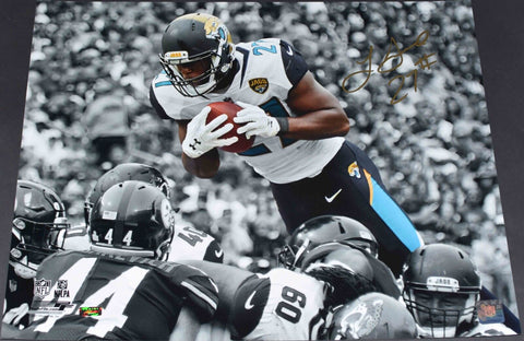 LEONARD FOURNETTE AUTOGRAPHED JACKSONVILLE JAGUARS 16x20 SPOTLIGHT PHOTO PANINI