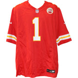 Xavier Worthy Signed Kansas City Chiefs Red Nike Jersey Helmet Fanatics 51721