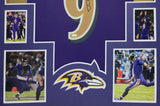 FRAMED BALTIMORE RAVENS JUSTIN TUCKER AUTOGRAPHED SIGNED JERSEY JSA COA