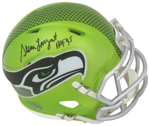 Steve Largent Signed Seahawks FLASH Riddell Speed Mini Helmet w/HOF'95 -(SS COA)