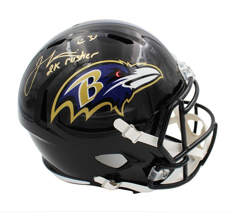 Jamal Lewis Signed Baltimore Ravens Speed Full Size NFL Helmet With "2k Rusher"