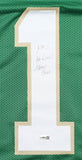 Gerry Faust Signed Notre Dame Fighting Irish Jersey "Go Irish" (JSA) Head Coach