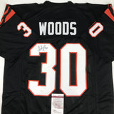 Autographed/Signed ICKEY WOODS Cincinnati Black Jersey JSA COA Auto