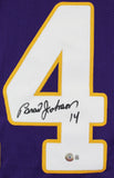 Brad Johnson Authentic Signed Purple Pro Style Jersey BAS Witnessed