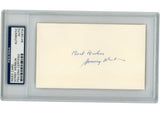 Sonny Werblin Autographed New York Jets Index Card Best Wishes Slab PSA 54929