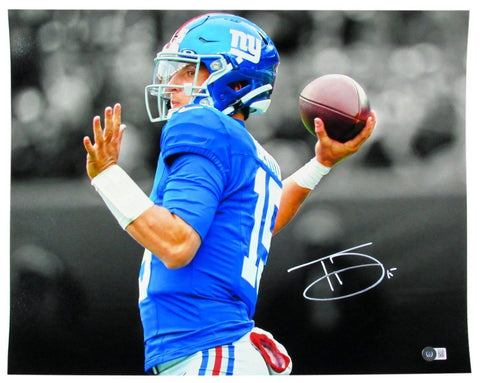 Tommy DeVito Autographed/signed 16x20 Photo NY Giants Beckett 184869