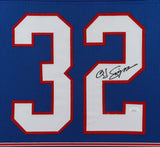 O. J. Simpson Signed Bills 35x43 Framed Jersey (JSA COA)#1 Overall Draft Pk 1969