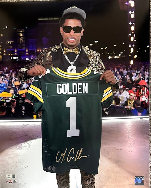 MATTHEW GOLDEN - Green Bay Packers NFL - Signed 16x20 Photo AUTO #2 - BAS