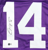 Michael Clayton Signed LSU Tigers Jersey (Beckett) Super Bowl XLVI Champion W.R.