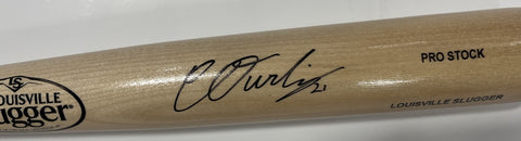 Brewers Infielder CALEB DURBIN Signed Louisville Slugger Blonde Bat AUTO - JSA