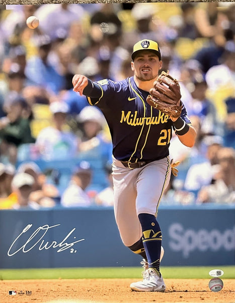 Milwaukee Brewers Infielder CALEB DURBIN Signed 16x20 Photo #3 AUTO - JSA