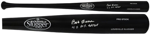 Bob Boone Signed Louisville Slugger Black Baseball Bat w/4x All Star - (SS COA)