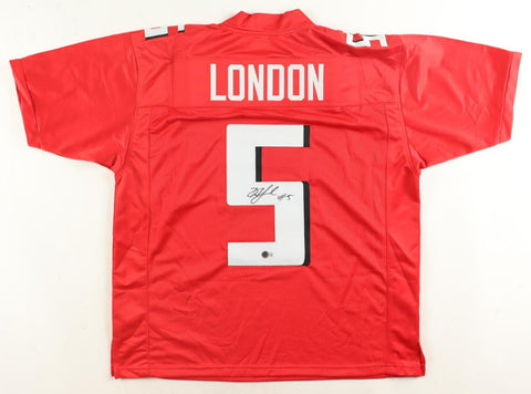 Drake London Signed Atlanta Falcons Jersey (Beckett) 2022 1st Round Draft Pk W.R