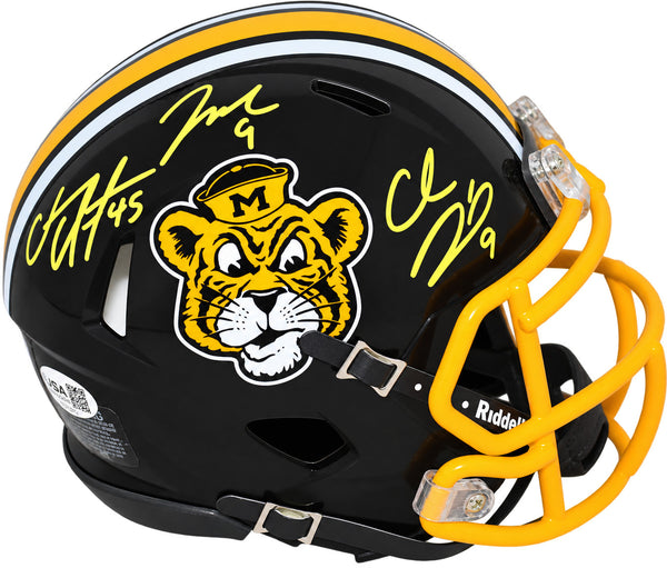 CHASE DANIEL JEREMY MACLIN COFFMAN SIGNED MISSOURI TIGERS SAILOR MINI HELMET JSA