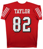 John Taylor Authentic Signed Red Pro Style Jersey w/ Dropshadow BAS Witnessed