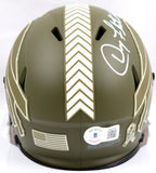 Doug Flutie Autographed Bills Salute to Service Speed Mini Helmet-Beckett W Holo
