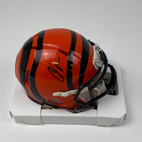 Autographed/Signed Chad Johnson Ochocinco Cincinnati Bengals Mini Helmet BAS COA