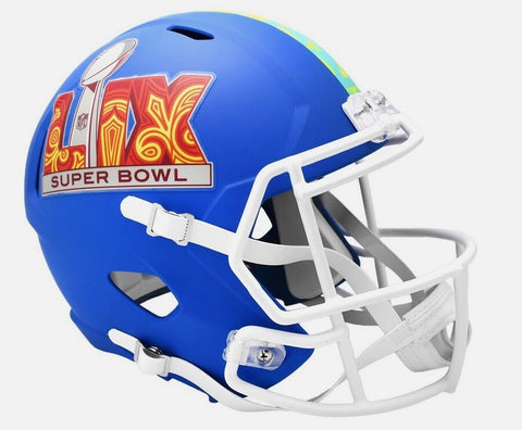 Super Bowl 59 Riddell Royal Blue SPEED REPLICA Full Size Football Helmet