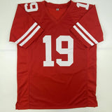 Autographed/Signed DEEBO SAMUEL San Francisco Red Football Jersey JSA COA Auto