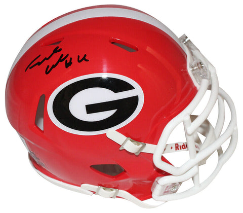 James Cook Autographed Georgia Bulldogs Speed Mini Helmet Beckett 40640