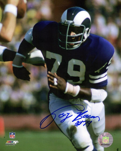 Coy Bacon Signed Rams Running Action 8x10 Photo - (SCHWARTZ SPORTS COA)