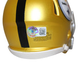 John Stallworth Signed Pittsburgh Steelers Blaze Mini Helmet Beckett 35593